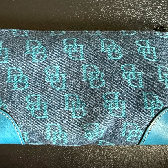 Dooney & Bourke Handbags - Dooney & Bourke Teal Monogram Cosmetic Case